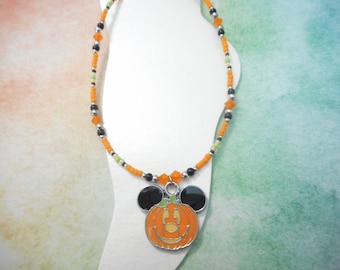 Nova pulseira de tornozelo com pingente de abóbora do Mickey Mouse
