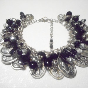 Saint Medals Black And silver Loaded Bracelet