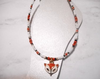 Pulseira de tornozelo de raposa vermelha fofa