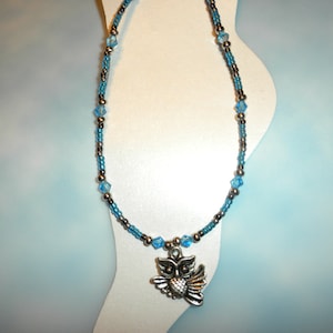 Antique Silver Owl Ankle Bracelet