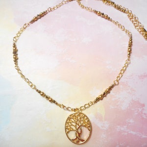 Gold Celtic Tree Of Life Necklace