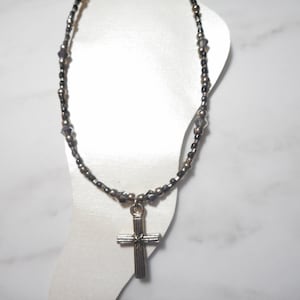 Antique Silver Cross Ankle Bracelet