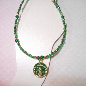 Starbucks Green And Gold Ankle Bracelet