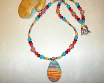 Pretty Unique Southwest Flair Reversible Pendant Necklace