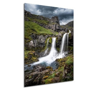 Klifbrekkufossar Falls, Iceland Wall Art | Iceland Waterfalls Decor | Waterfall Prints | Icelandic Travel Decor | Fire and Ice