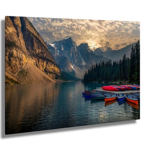 Moraine Lake Wall Art | Banff Canada Mountain Landscape Print | Turquoise Lake Photography | Canadian Rockies Decor | Nature Scenic Art