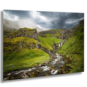 Klifbrekkufossar Falls, Iceland Wall Art | Iceland Waterfalls Decor | Waterfall Prints | Icelandic Travel Decor | Fire and Ice