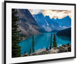 Moraine Lake Print: Banff National Park, Turquoise Mountain Landscape, Canadian Rockies Wall Art