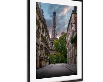 Eiffeltoren Parijs print, romantische straatfotografie muurkunst