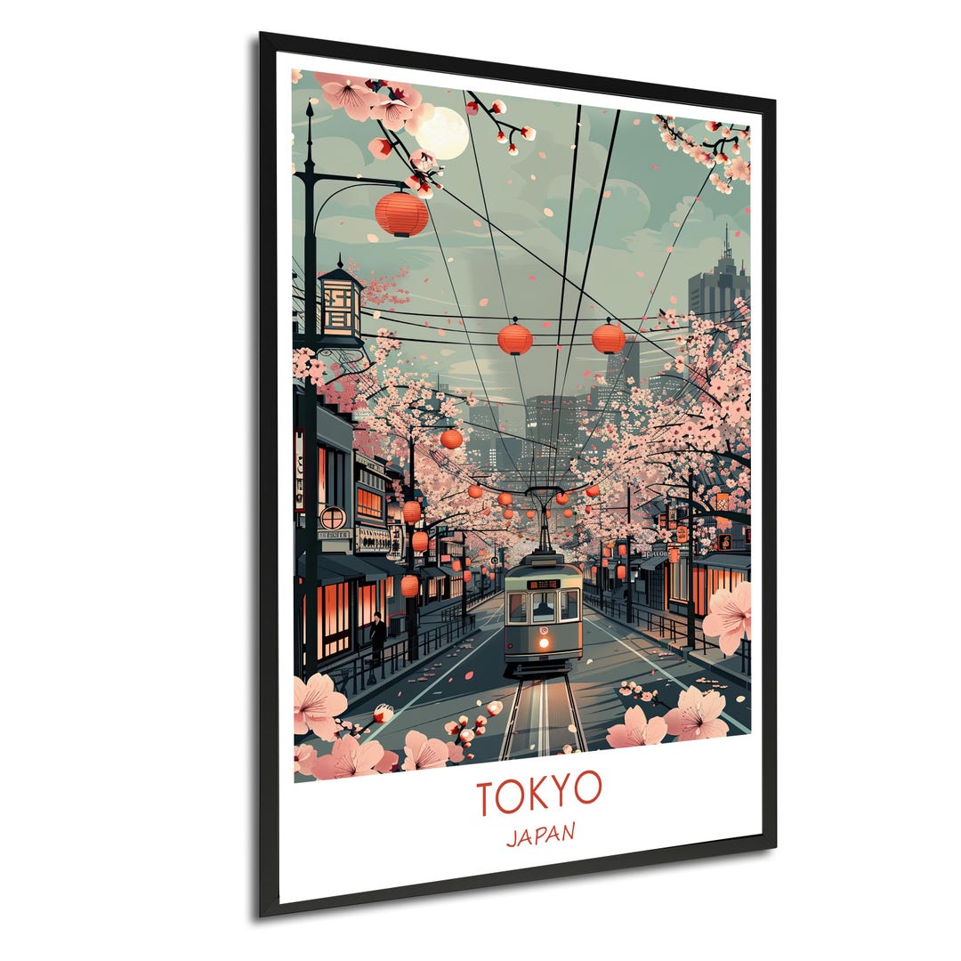 Tokyo Japan Travel Poster – Retro Wall Art Print – Asian Decor ...