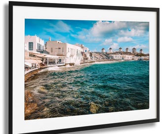リトル・ベニスのウォールアート：ギリシャ・ミコノス島 - エーゲ海の風景