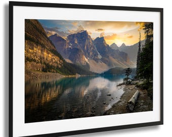 Moraine Lake Banff Sunrise Mountain Landscape Fine Art