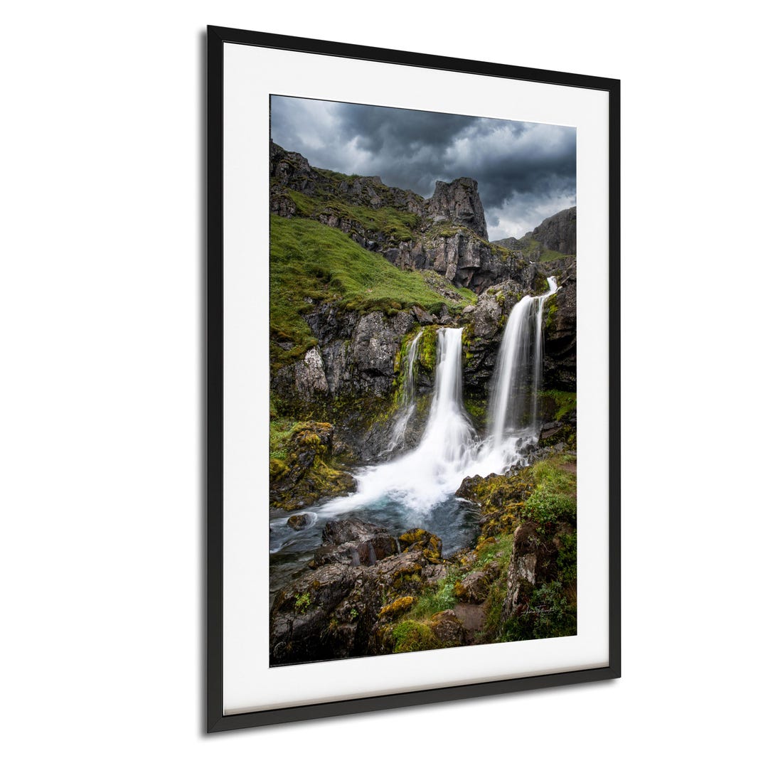Iceland Waterfall Wall Art, Klifbrekkufossar Falls (photo Print) - Etsy