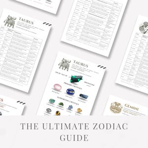Zodiac Guide PDF – Crystals & Colour Chart for All 12 Star Signs | Printable Astrology Poster