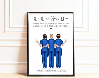 Personalised Veterinary Nurse Leaving Gift,  Goodbye Gifts for Nurse, NHS Nurse Farewell, Vet Tech Gift, Nurse in Scrubs, Retirement Present