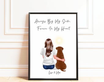 Presente personalizado para quem perdeu um cachorro, impressão de condolências para animais de estimação, presente em memória da mãe do cachorro, presente para alguém que perdeu um cachorro, cachorro com asas de anjo