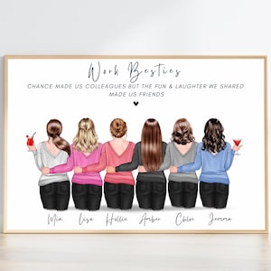 Personalised Thank You Gift for Colleagues, Christmas Gift for Coworkers, Custom Leaving Gift for Work Friend, Team Gifts, Work Bestie Gift