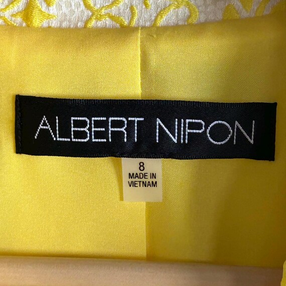 NWT Albert Nipon Women's Size 8 Yellow Floral Jac… - image 8
