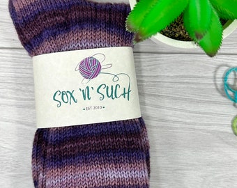 Knitted Warm Wool Socks, Medium Size, Great Foot Warmers, Striped Socks, Long Socks. Absorbent Winter socks. Ski Socks, Skating Socks