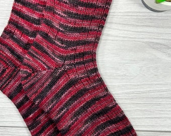 Wool Socks, Knit Socks, Small Size Socks, Gift Socks, Comfy, Striped, Long Socks, Winter Socks, Spring Socks, Mid Calf, Skating, Skiing