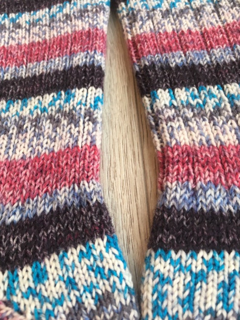 Mid Calf Socks Knit Socks Winter socks Cozy Socks Foot Warmers Wool Socks Wool blend Long Socks Gift Idea Striped