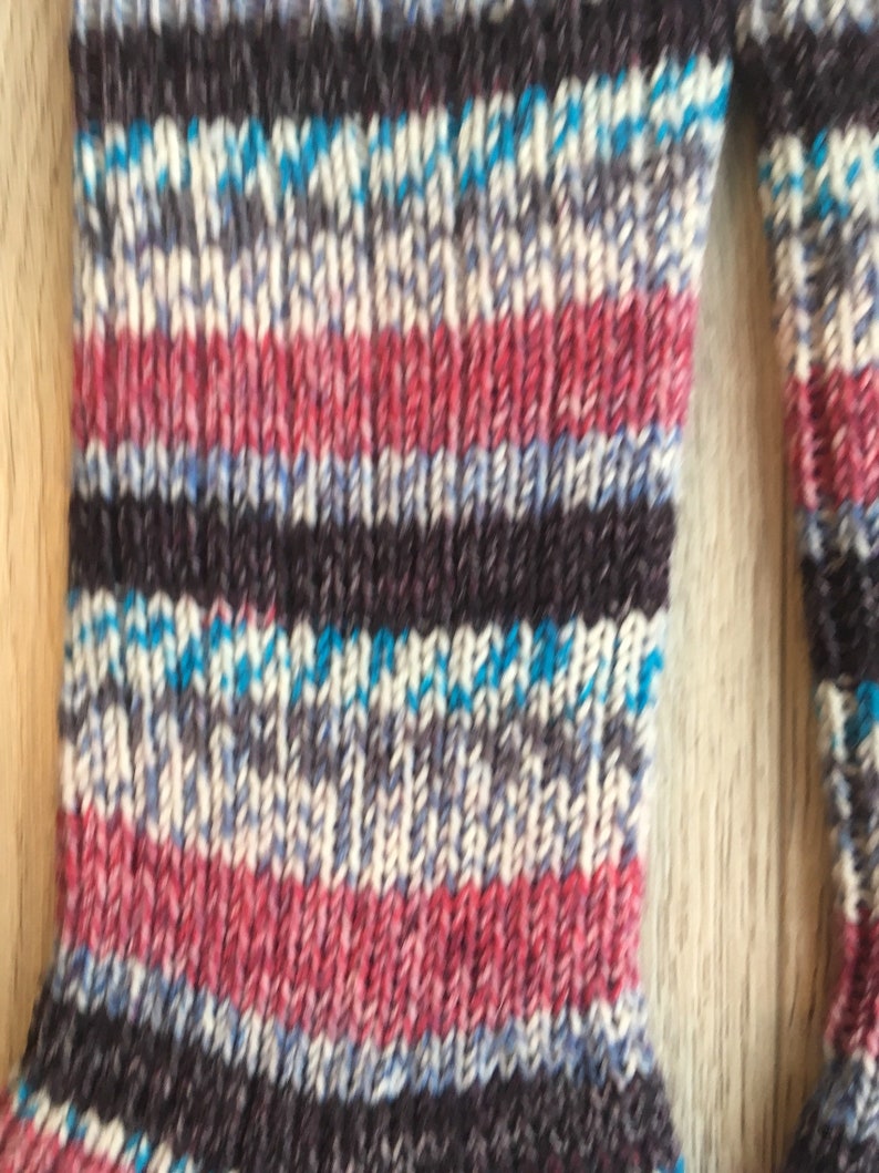 Mid Calf Socks Knit Socks Winter socks Cozy Socks Foot Warmers Wool Socks Wool blend Long Socks Gift Idea Striped