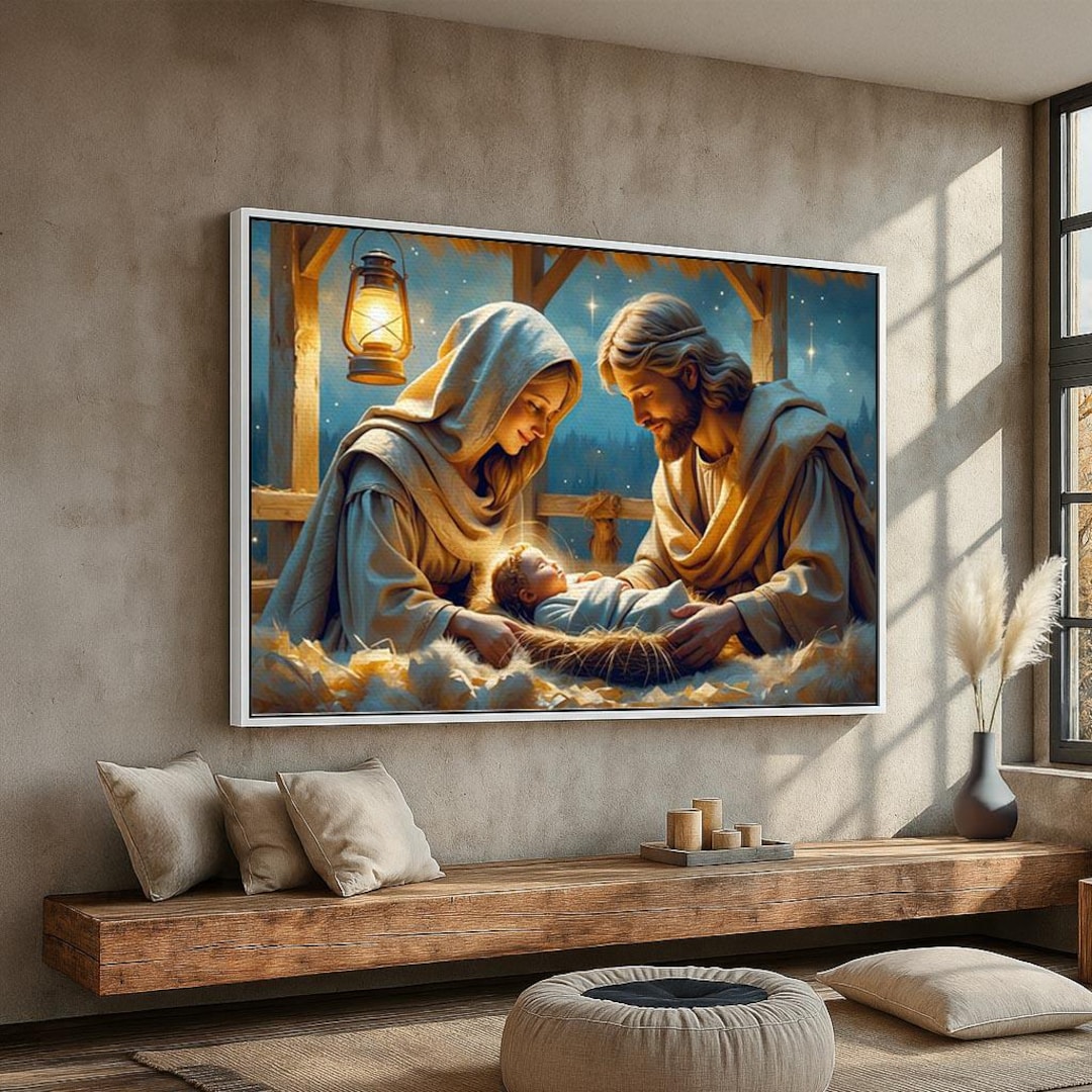 Holy Family Nativity Scene | Baby Jesus With Mary and Joseph ...