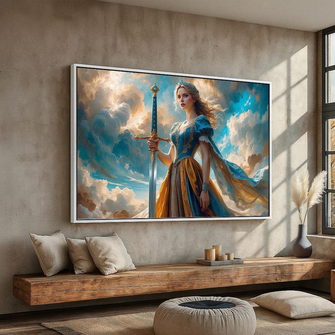 Fantasy Queen Wall Art | Warrior Princess Canvas or Poster | Regal ...