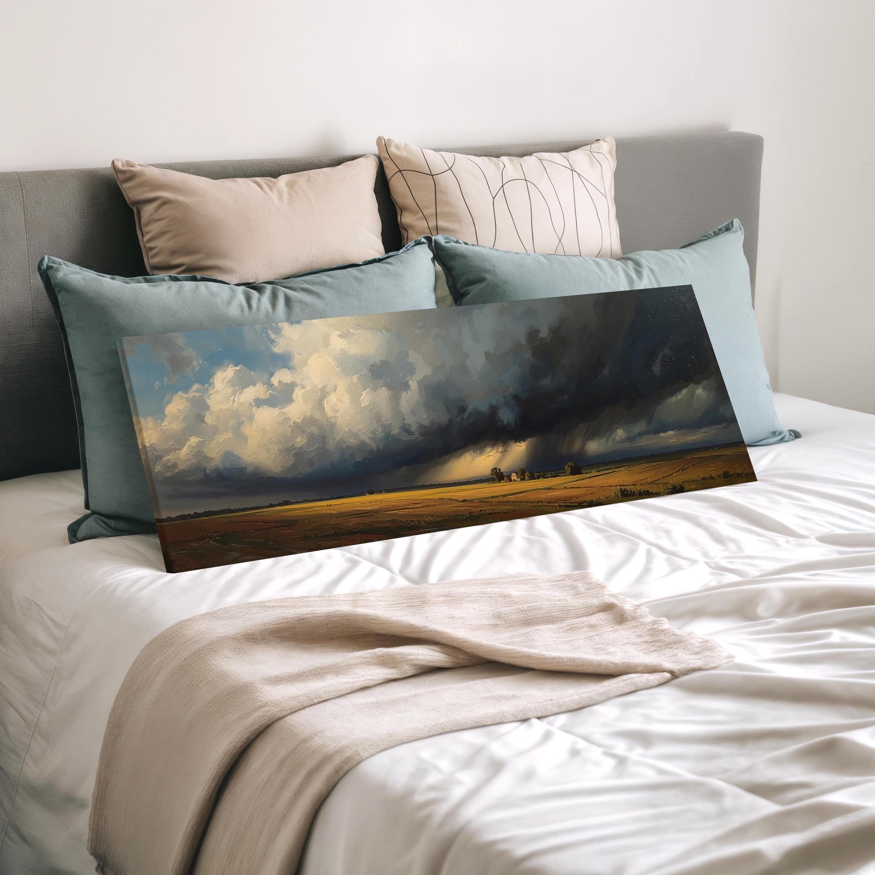Panoramic Storm Clouds Canvas Wall Art | Dramatic Sky Landscape Poster ...