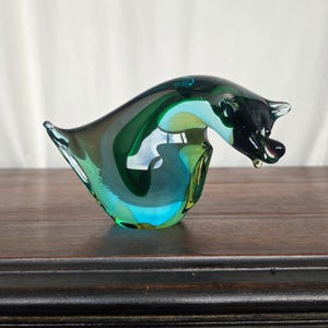 Murano Glass Bear | eBay Murano Art Glass Italy Bear Figurine Vintage Abstract Art Glass main image 1