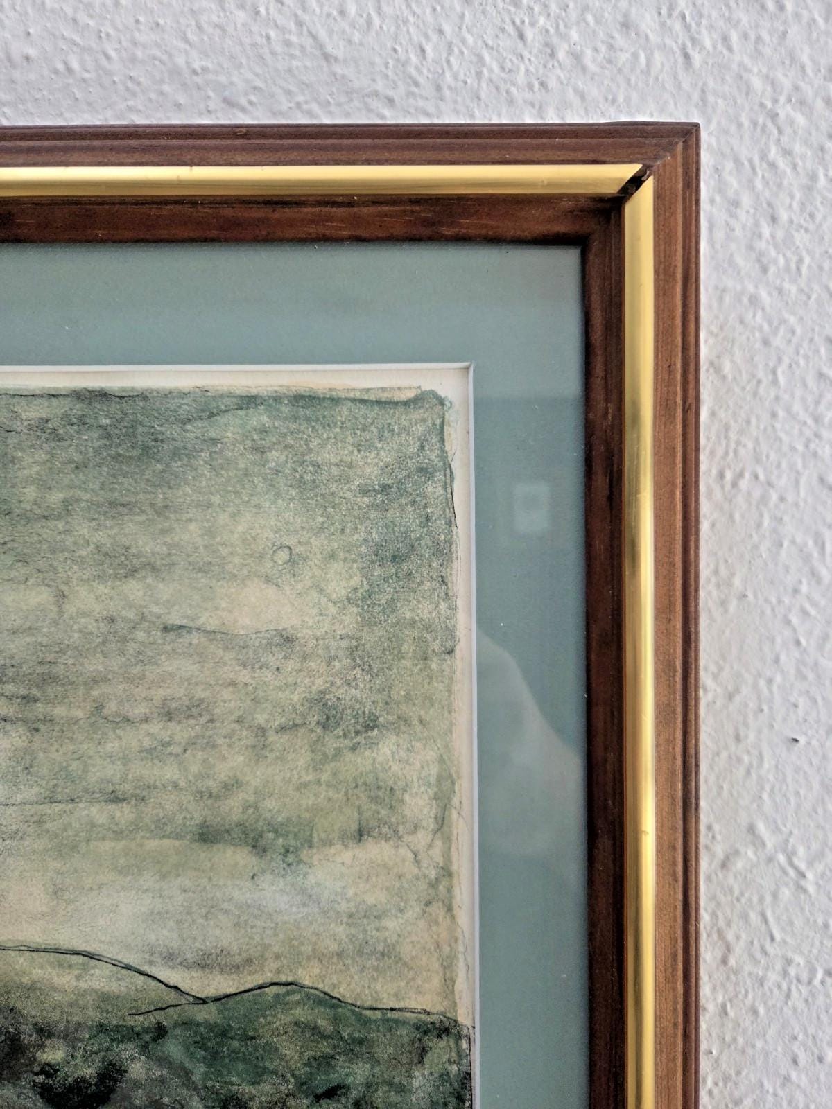 美品 ベルナール・ガントナー「冬の風景画」リトグラフ 直筆サイン入り