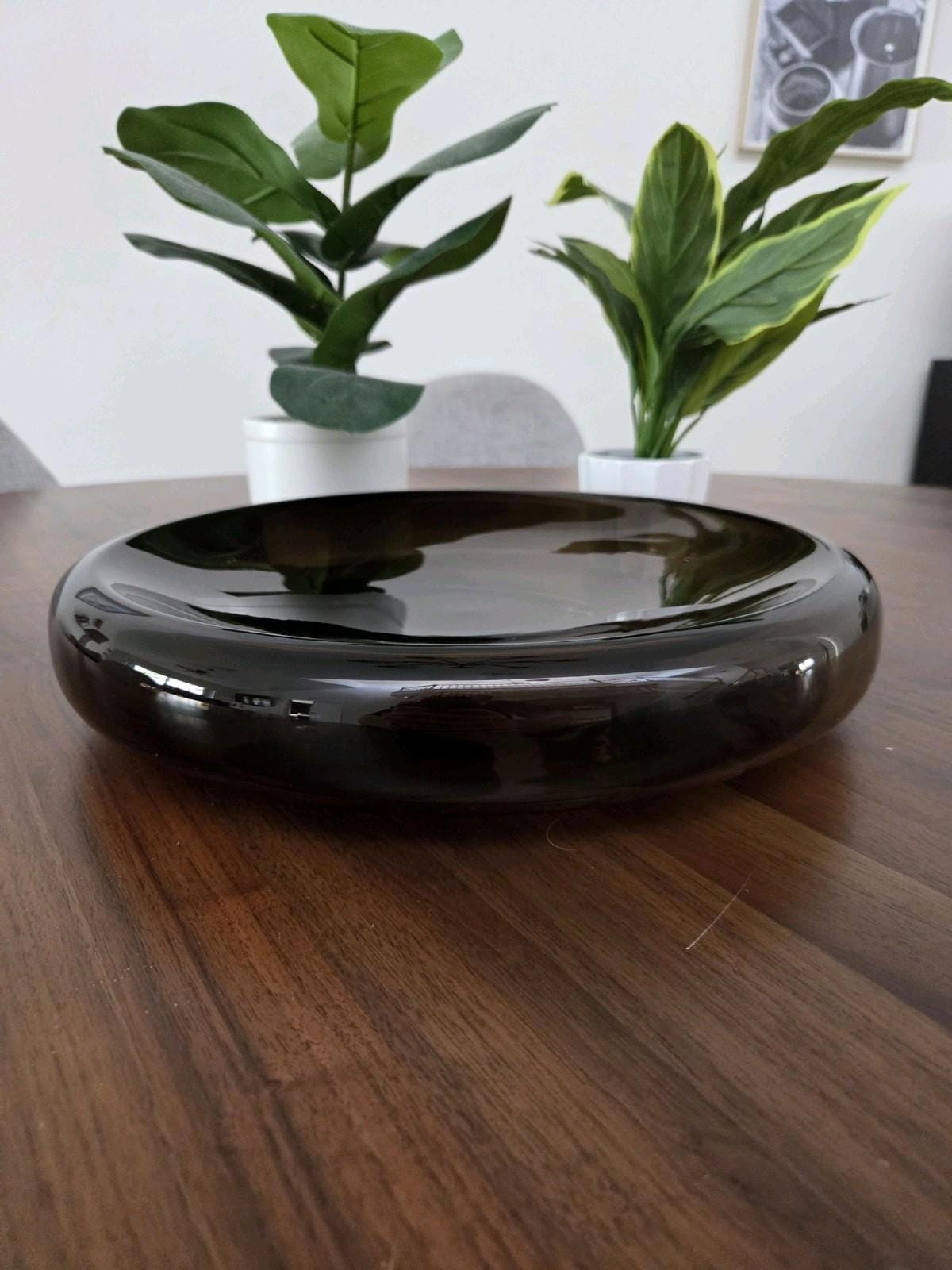 Vintage 1999 IKEA Stockholm Smokey Glass Bowl 15