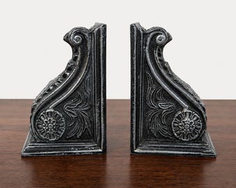 サンパシフィック コーベル ブックエンド 鋳造金属製 新古典主義建築 棚装飾