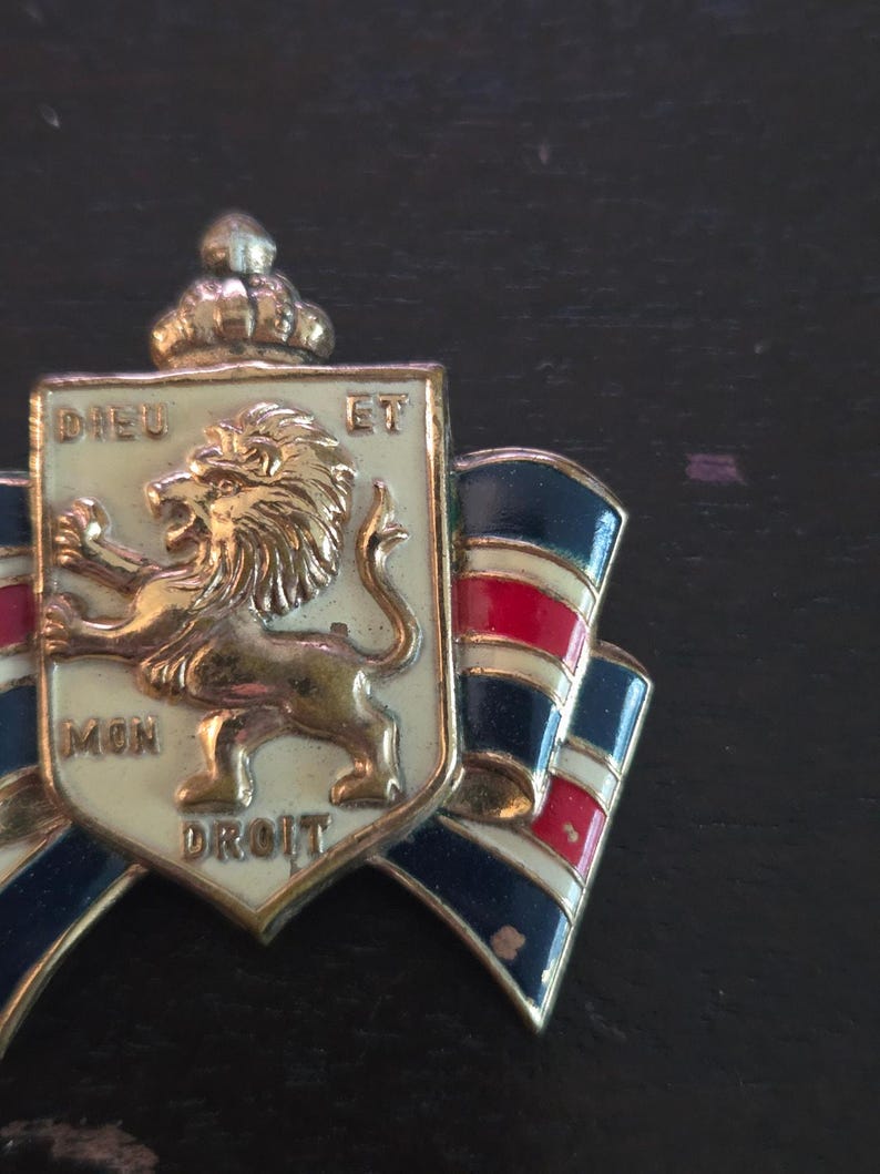 Vintage 1940s Accessocraft Brooch, British War Relief, Enamel Coat of ...