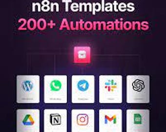 AI & n8n Workflow Bundle: 200+ Automation Templates (Digital Download)