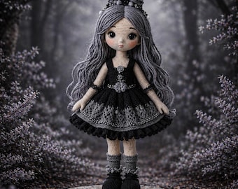 Rose Petal Fairy Crochet Doll Pattern, Amigurumi Fantasy Wings (PDF Download)