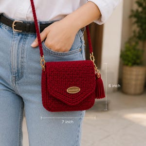 Borsa ita all'uncinetto, modello di borsa spessa a tracolla per lo shopping estivo, borsa da donna fatta a mano all'uncinetto, borsa all'uncinetto foderata, borsa a tracolla fai da te, istantanea