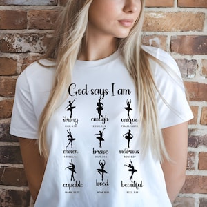 GOD says I am,Sublimation Design, Ballet Png, Trendy Png, T-Shirt Design, Cute Png, Instant Digital Download Png, DTF,Bible verse.Faith.