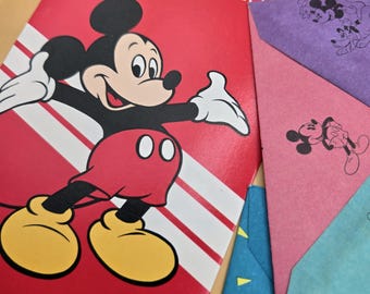 Vintage Mickey Mouse Junk Journal Kit • 1970s Ephemera, Stickers, Stationery