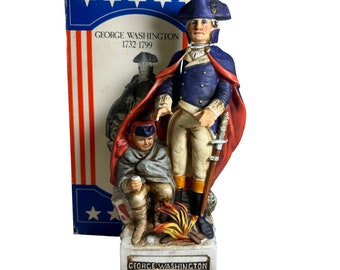 1976 McCormick Distilling Co Patriot Porcelain Decanter George Washington w Original Box Bar Decor Man Cave Restaurant Decor Distillery