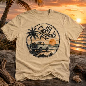 Salty Roads™ Coastal Cruiser Logo Tee Solid Cream