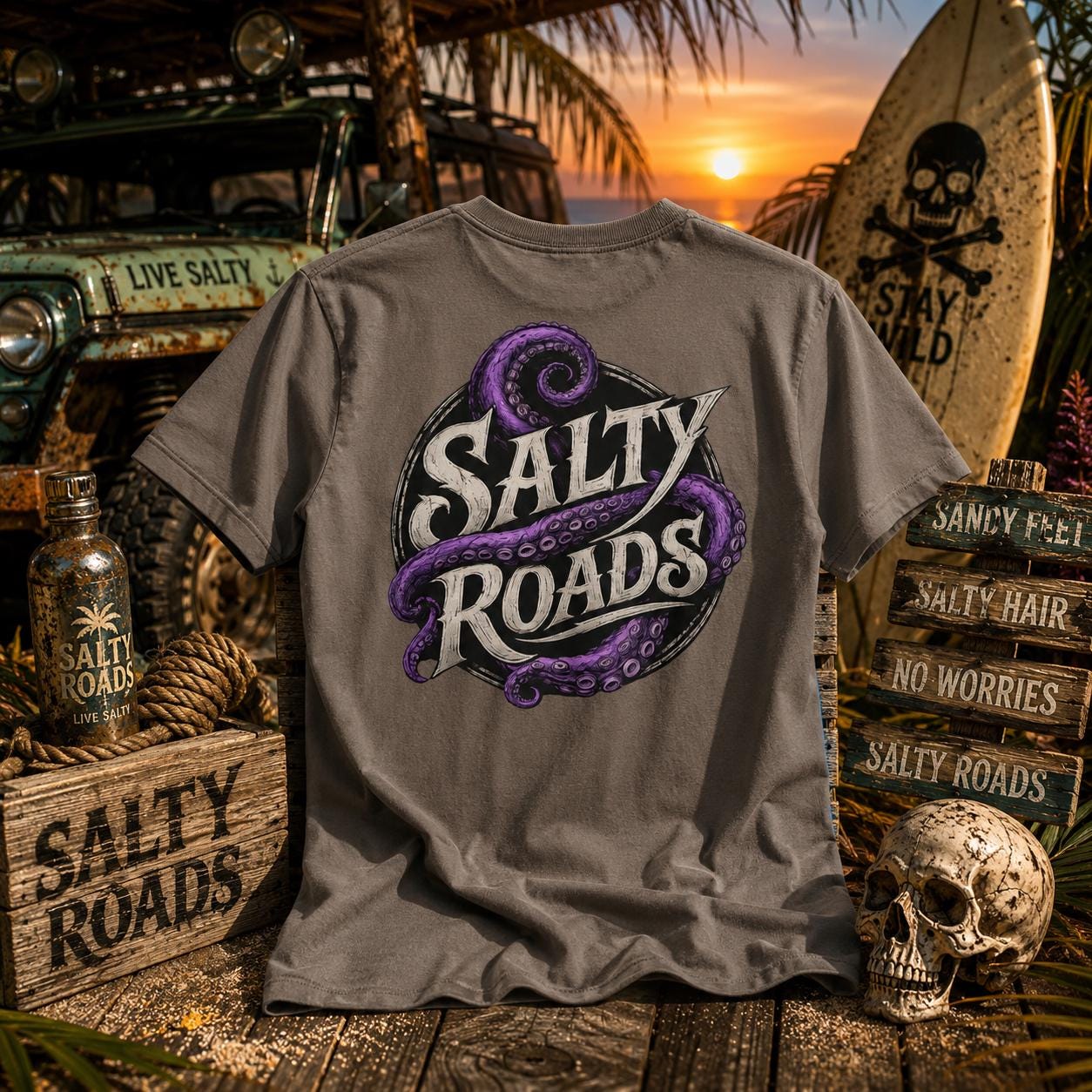 Salty Roads™ Kraken Edition T-Shirt view 3