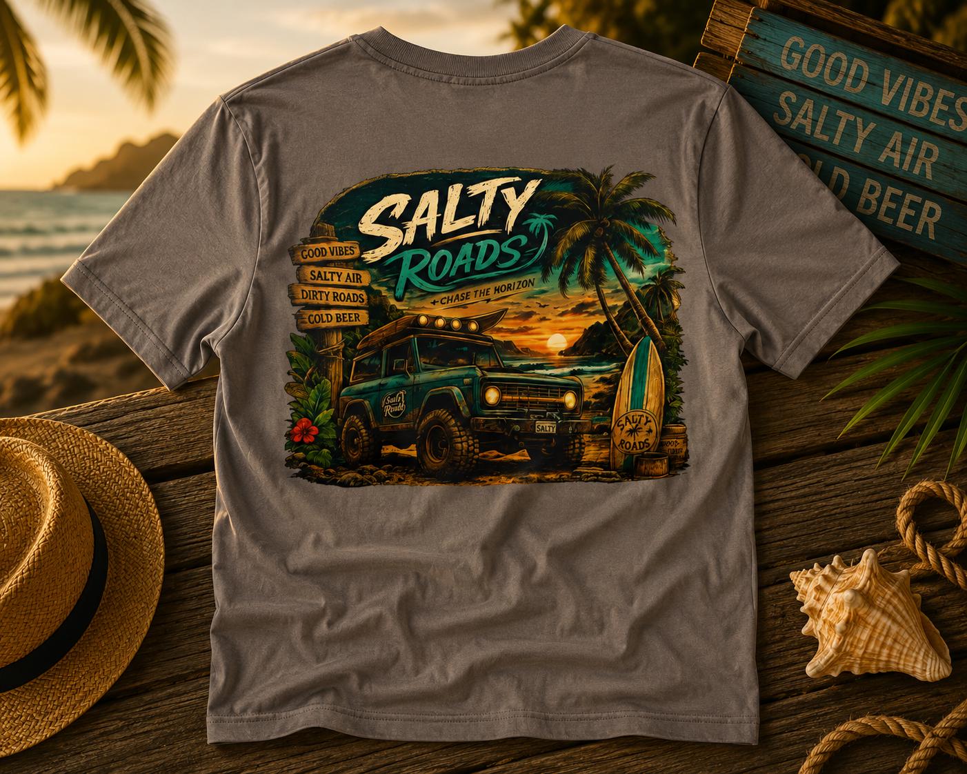 Salty Roads™ Chase the Horizon Beach Cruiser Tee view 5