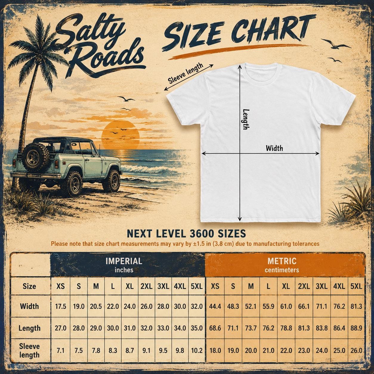 Salty Roads™ Coastal Cruiser Logo Tee view 6