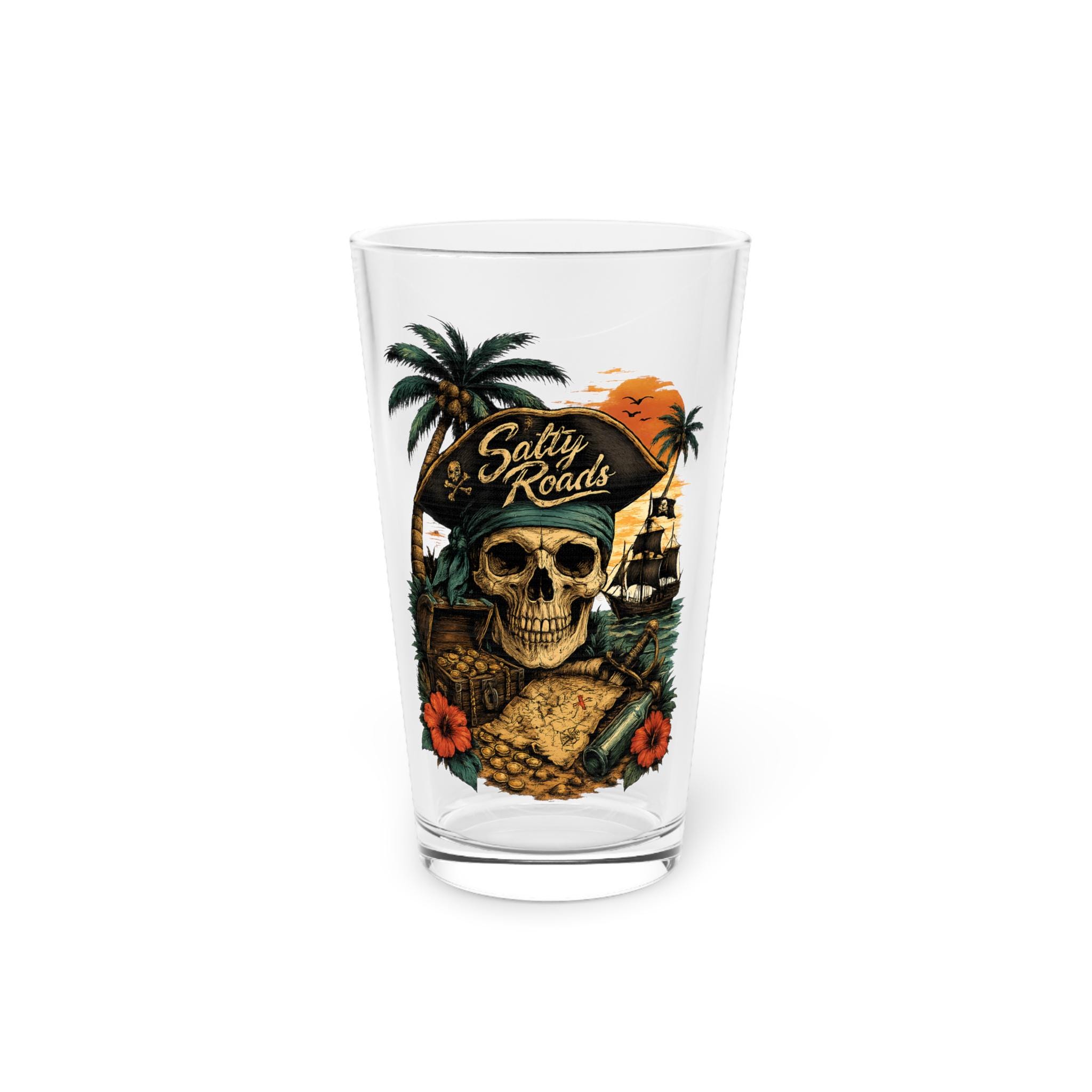 Salty Roads™ Pirate Skull & Treasure Pint view 4