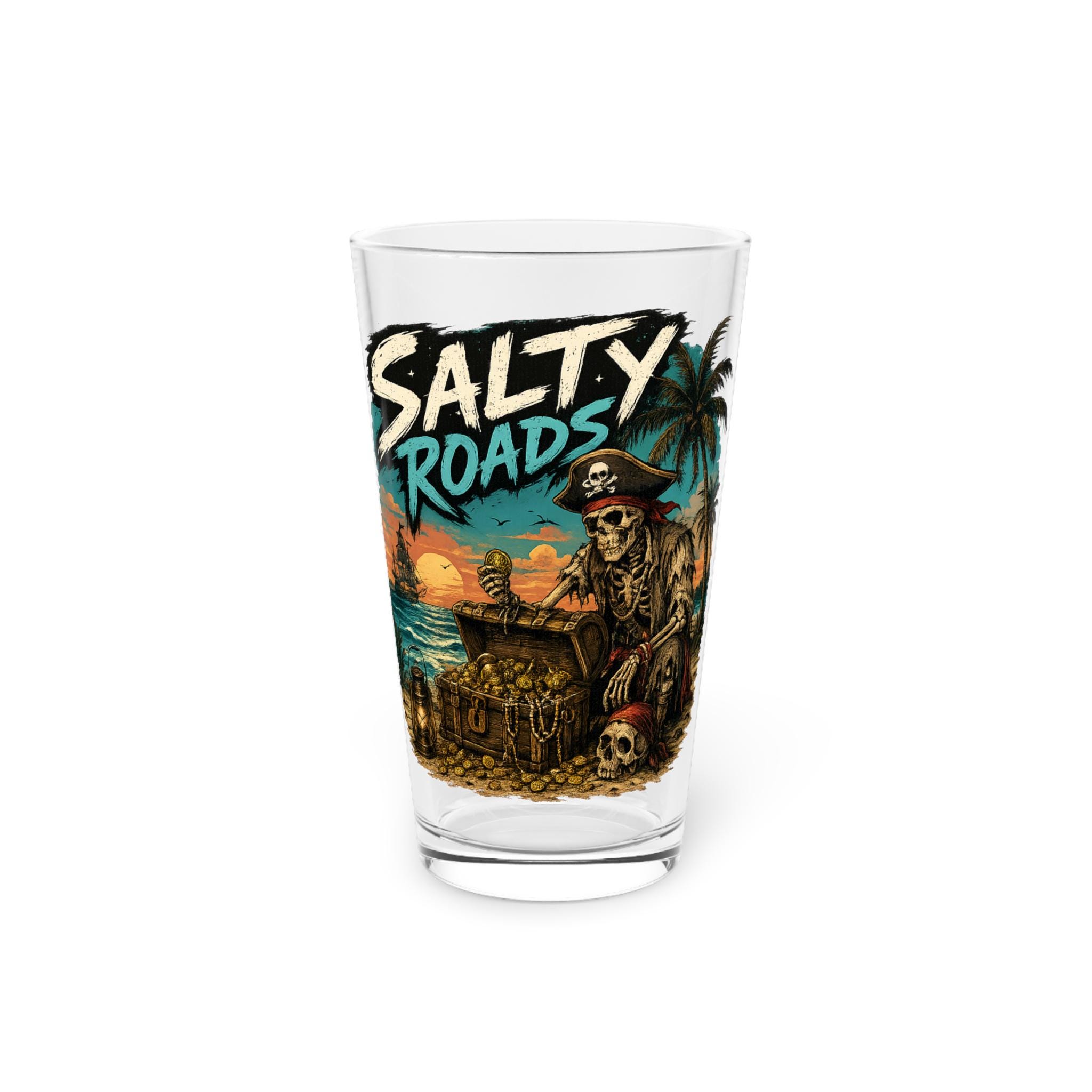 Salty Roads™ - Dean Mans Treasure Pint Glass view 3