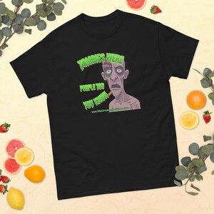 ブラックユーモアゾンビTシャツ - ホラーファンのための面白い漫画のアンデッドデザイン