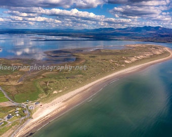 Inch beach in Kerry from the air