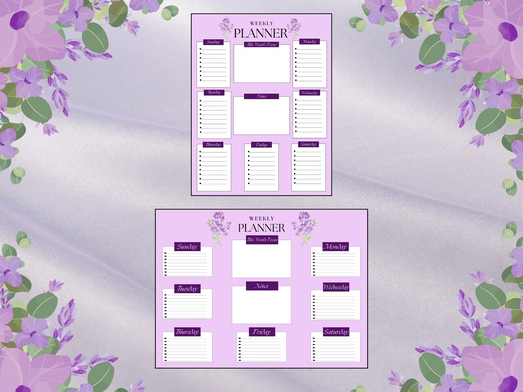 Floral Weekly Planner PDF | Minimalist Reusable Planner | Printable ...