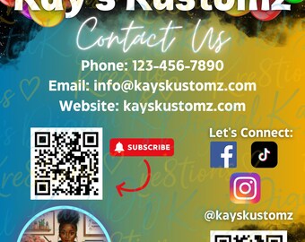 Plantilla de letrero con código QR editable: Exhibición para pequeños negocios (Canva, 8,5 x 11) (Descarga digital)